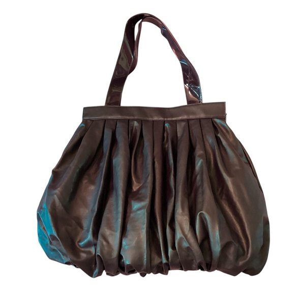 Dennis Basso Pleated Hobo Large Reversible Tote Bag - Picture 2 of 4